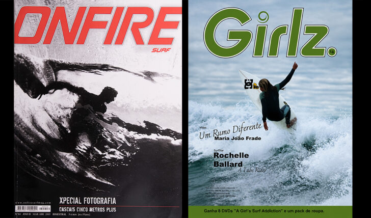 Cover of ONFIRE number 14, March and April 2005, headlined Xpecial Fotografia and Cascais five metres plus
