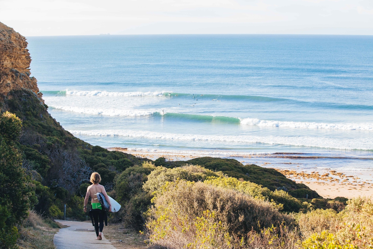Costa da Caparica vista de cima — Rompeolas Surf School